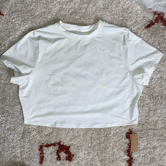 NWT- SKIMS- Crop Swim Shirt- Marble- 3X - Picture 2 of 7